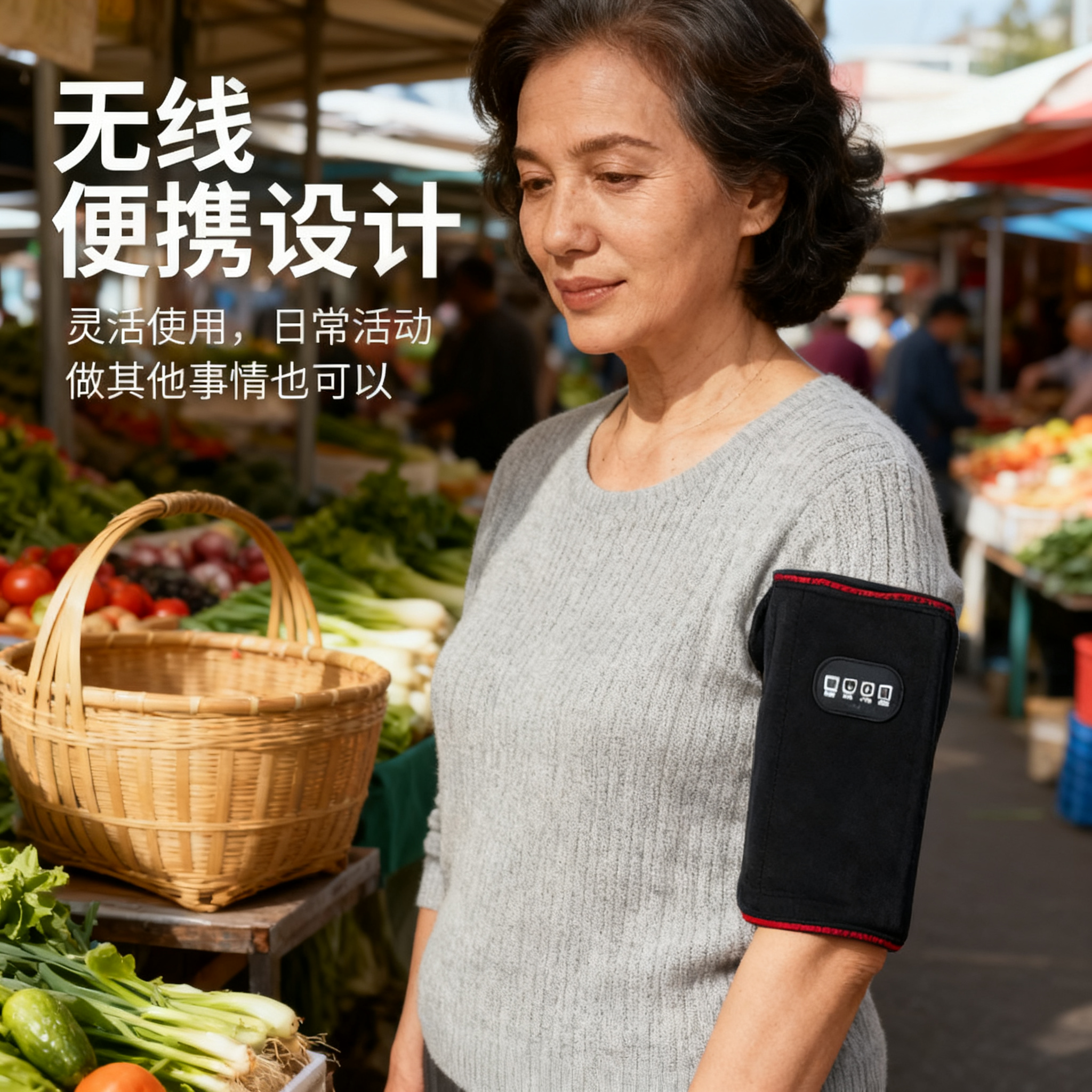 电动手臂按摩器肌肉酸痛缓解神器肘关节疼痛热敷仪腿部揉捏仪
