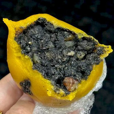 手工黄米黑芝麻芝麻包400g面食速食红枣流沙夹心馒头速冻冷冻早餐