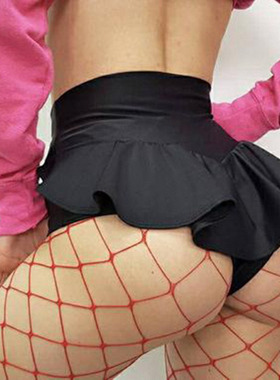 2022 Solid Color Pantskirt Anti-emptied Short Pant荷叶边短裤