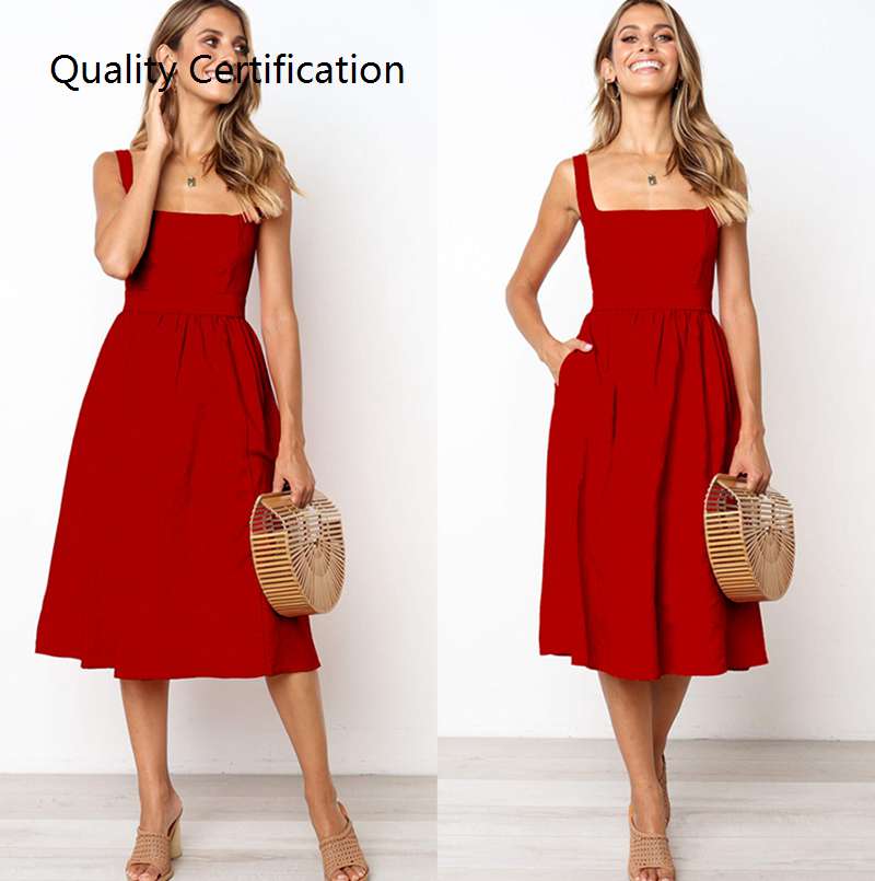 Summer Ruched Slip  Sundresses 2020 Ladies White Black