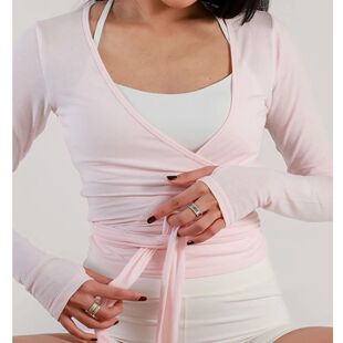 neck long for 运动上衣 women top sports 女士V领长袖 sleeved