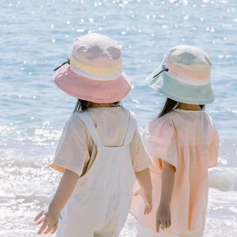 shukiku儿童防晒帽子宝宝遮阳帽防紫外线男女婴儿2024新夏季薄款图片