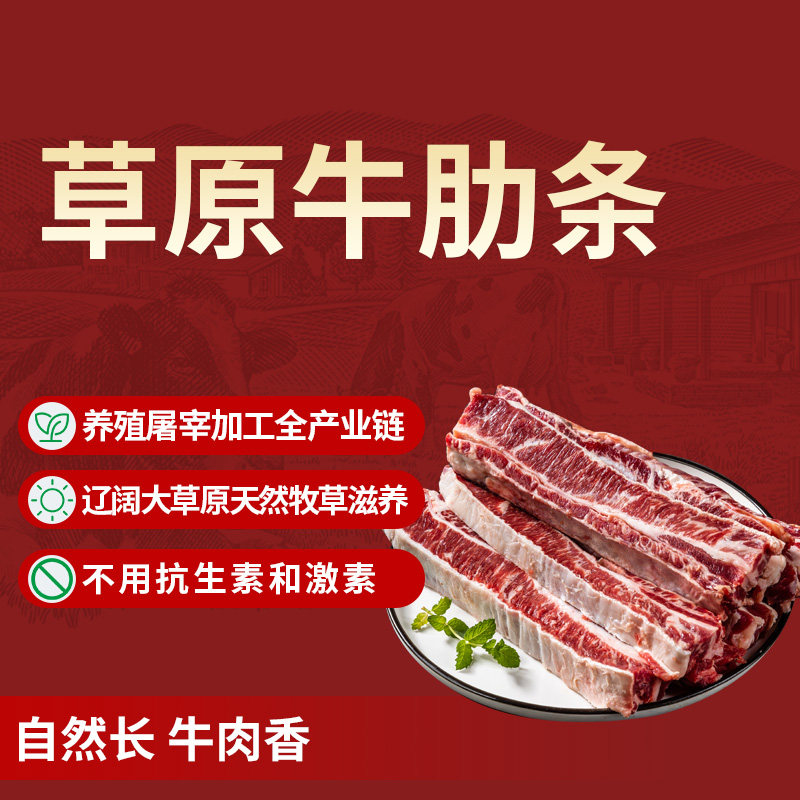内蒙古去骨牛肋条肉4斤
