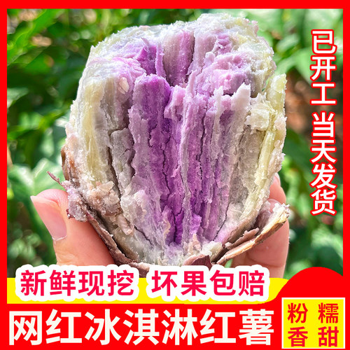 新鲜正宗冰淇淋番薯10斤装一点红