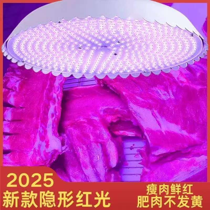 新国标LED超大生鲜灯隐形红猪肉灯熟食灯冷鲜水果市场专用冷光灯