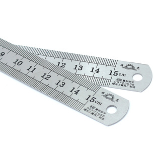 测量工具15CM公英刻度两用刚直尺办公学习文具直板刚尺子
