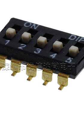 2.54间距 拨码开关 镀金黑色 KM-01/2/3/4/5/6/8/10P位贴片SMD