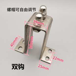 不锈钢方底单联动把手蒸箱蒸柜拉手冷库门锁恒温烘箱工业烤箱把手