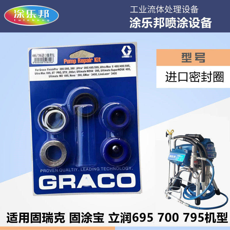 高压无气喷涂机配件大全固瑞克固涂宝立润695 700 795泵垫圈柱塞