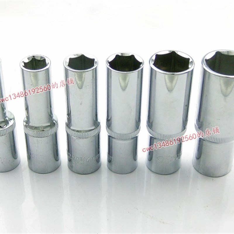 3/8六角长套筒加长外六角中飞套筒扳手快速棘轮内六角套头批嘴头