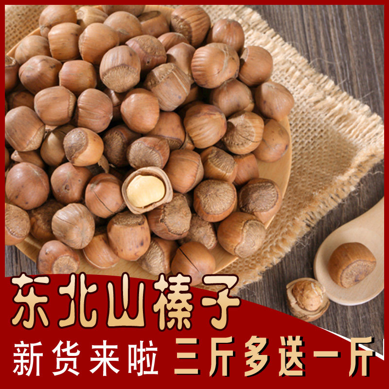 新货大山中的榛子手拍中粒水漏东北铁岭特产炒熟仁满坚果零食