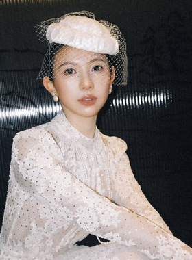 Mi唐手作超好看的帽子新娘婚礼用