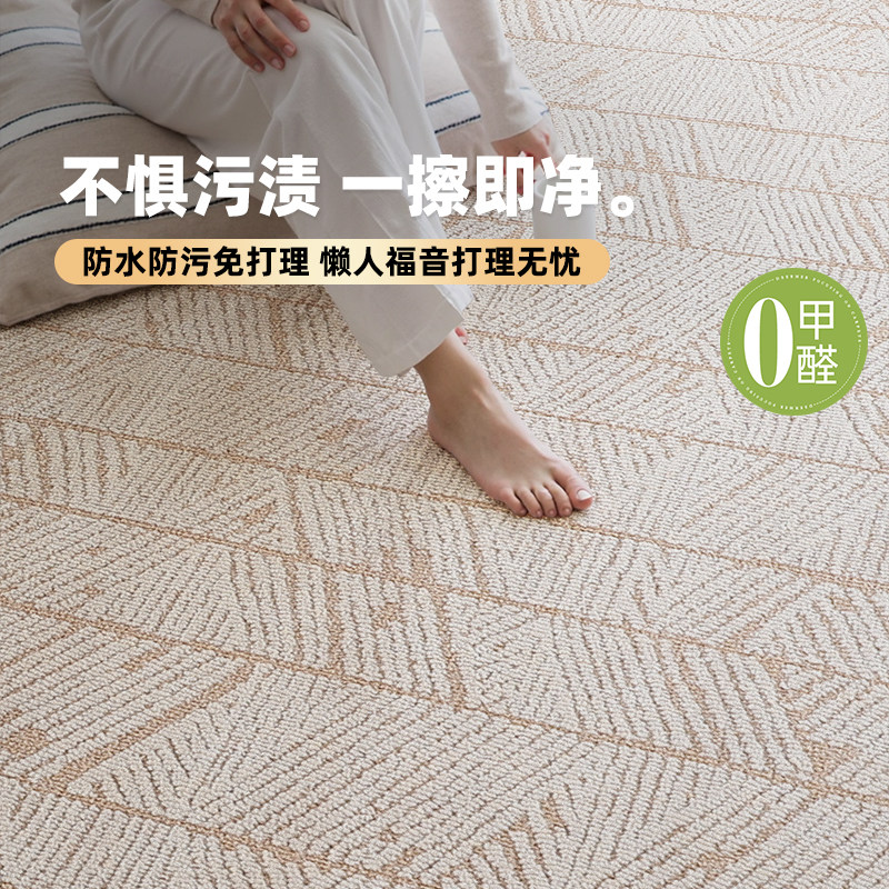 地毯客厅卧室防水防污耐脏高级灰色2026新款免打理可擦沙发茶几毯