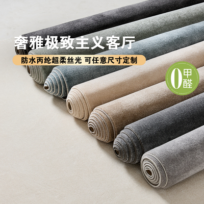 防水纯色简约奶油风包豪斯地毯