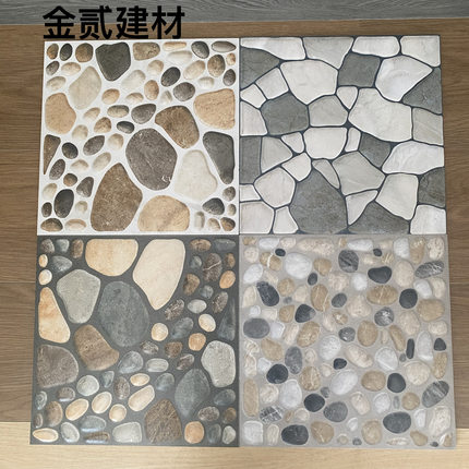 佛山鹅卵石300x300瓷砖户外庭院花园阳台防冻防滑凹凸哑光地砖
