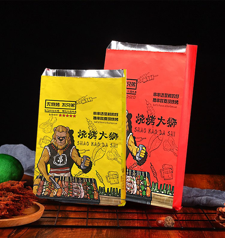 一次性撸串炸串羊肉串烧烤锡纸图片