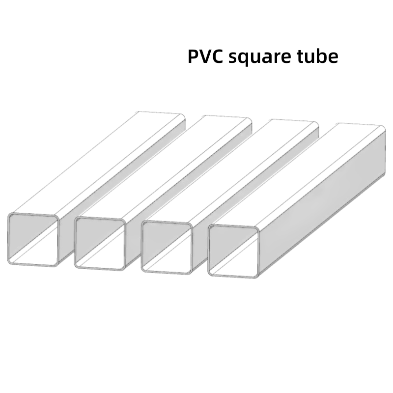 PVC矩形管空心管水培种植排水扁管路政警示桩护栏