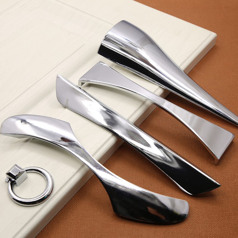 挖槽暗拉手银色亮铬把手