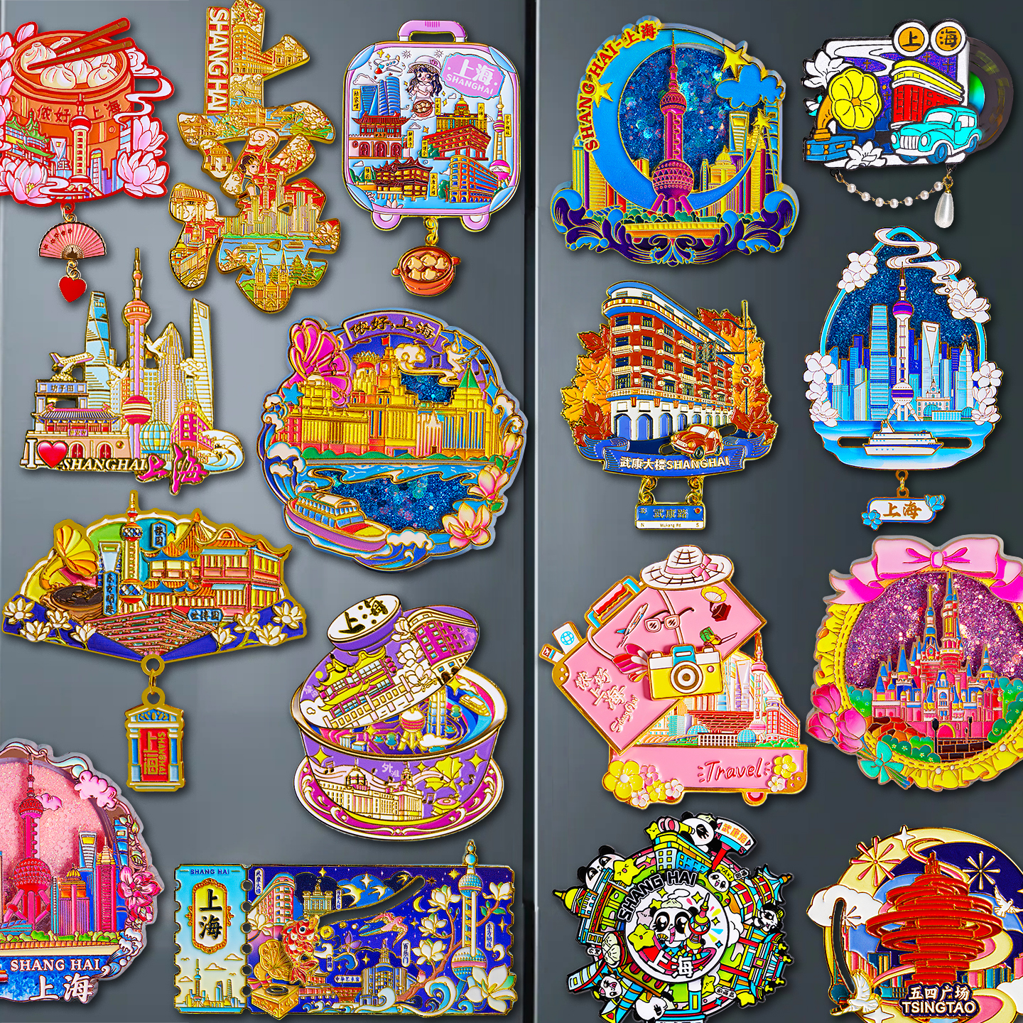 上海城市建筑金属磁贴冰箱贴