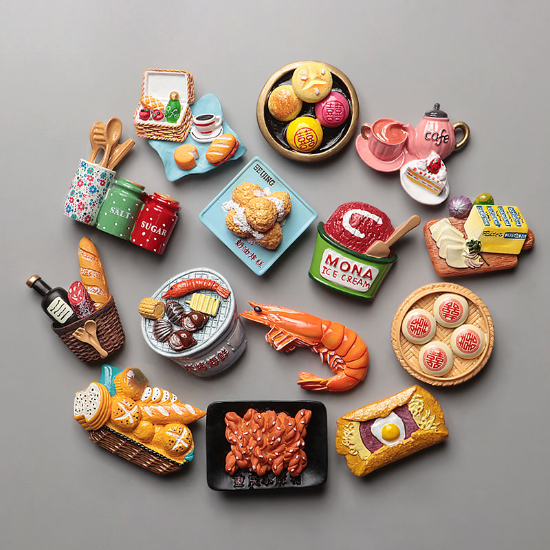 个性创意立体美食小吃磁力冰箱贴