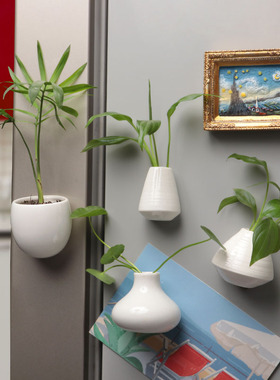 简约陶瓷花瓶立体冰箱贴 磁贴 个性创意 冰箱侧面边 装饰品磁力贴