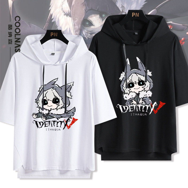 第五人格游戏衣服监管者守夜人伊塔库亚二次元连帽短袖t恤男夏款