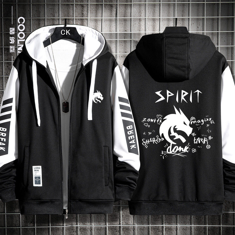 Team Spirit绿龙cs2go游戏战队服周边开衫卫衣男女秋冬款加绒外套