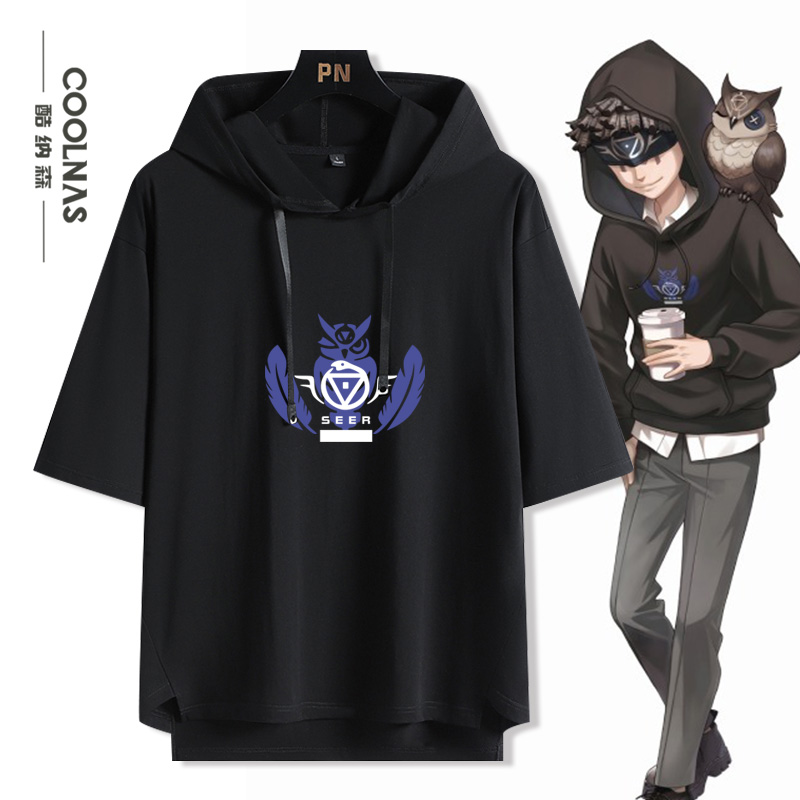 第五人格游戏先知伊莱·克拉克周边同款cos连帽短袖男女半袖T恤夏