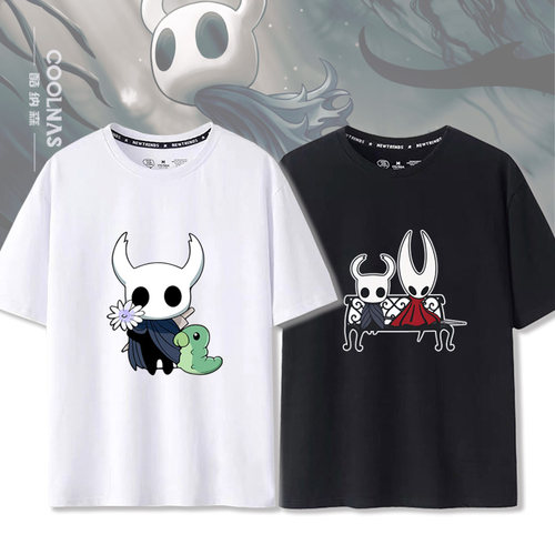 空洞骑士Hollow Knight联名游戏周边男女纯棉短袖T恤夏季半袖上衣
