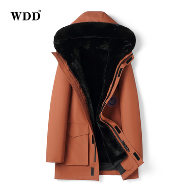 男女同款金貂绒内胆中长款派克服