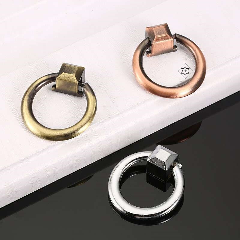 简约锌合金拉手 环形衣柜抽屉圆环大小拉环 柜门家具把手吊环