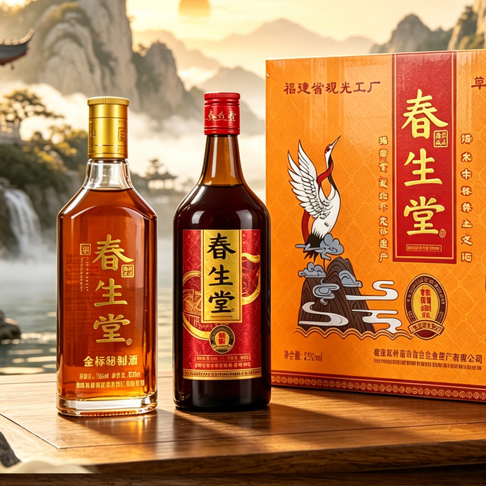 春生堂金标露酒红标500ml/12瓶整箱男性滋补养生酒非遗泉州老字号