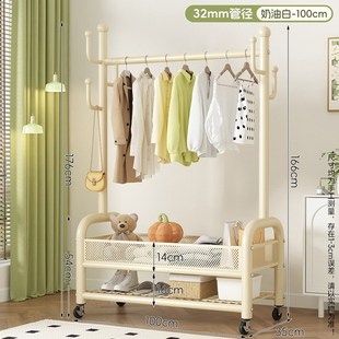 衣帽架落地卧室家用房间挂衣架置物晾衣架简易移动收纳挂衣服架子