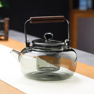 小坐超薄电陶炉小型迷你煮茶炉家用智能保温泡茶壶耐热玻璃提梁壶