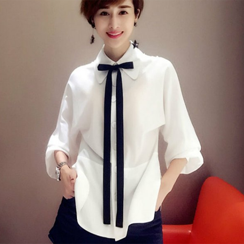 新颖阿玛施正旗舰店官网2020春新款衬衫飘带专柜正品长袖衬衣女装