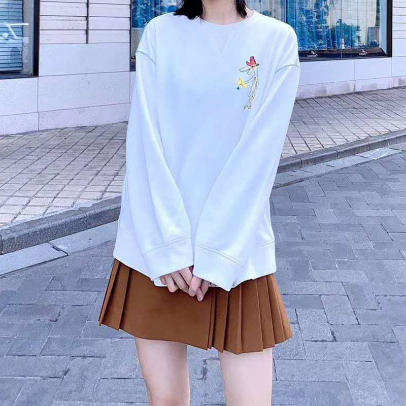 新阿玛施正旗舰店官网2020秋季新款卫衣女装正品宽松卡通涂鸦上衣