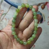 79天然岫玉手串玉石圆珠卡8mm左右单圈珠链手链满48元 包邮