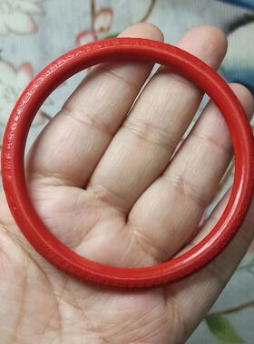 213天然朱砂红砂心经手镯细条圆条镯子卡58-60mm左右满48元包邮