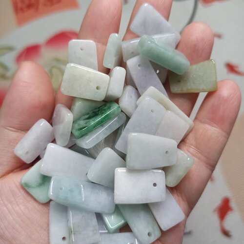 天然翡翠A货无事牌吊坠小提溜