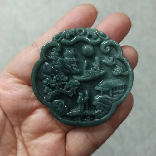 翡翠吊坠危料蓝水手把件