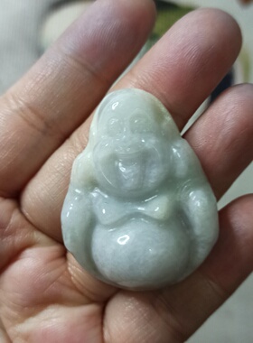 411缅甸天然翡翠吊坠宝宝佛牌子佛公卡41X32mm左右特出满48元包邮