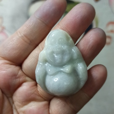 天然翡翠佛公吊坠宝宝佛牌子