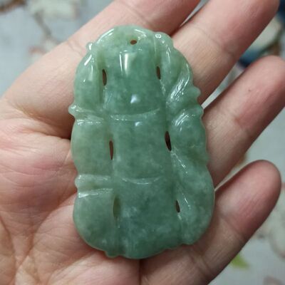 翡翠吊坠飘花材料配件竹节