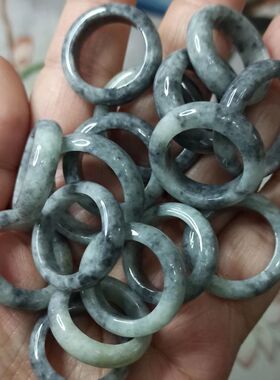 天然翡翠戒指指环卡15-18mm