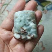 402缅甸天然翡翠吊坠飘花山水牌卡60X40mm左右编绳材料满48元 包邮