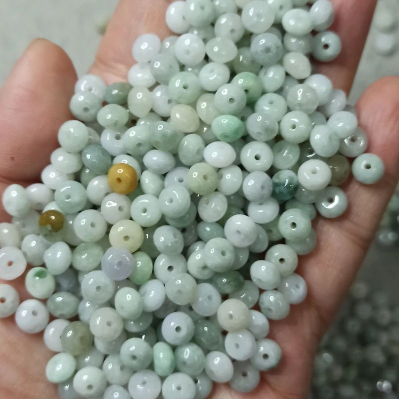天然缅甸翡翠算盘珠直径