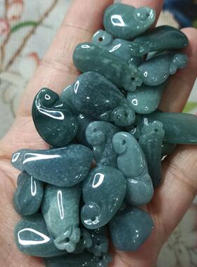174天然翡翠吊坠危料蓝水杂件20mm左右福瓜款式随机发满48元包邮
