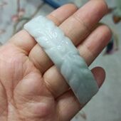 52缅甸天然翡翠雕刻手牌手排长70mm宽16左右微纹特出编手绳手串
