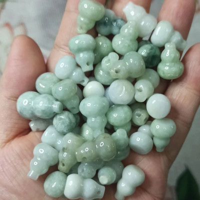 天然翡翠吊坠孔A货手编玉饰