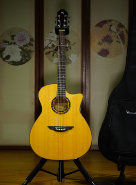 缘木吉他Reasonwood格调GC41寸初学者入门单板面单民谣电箱吉他